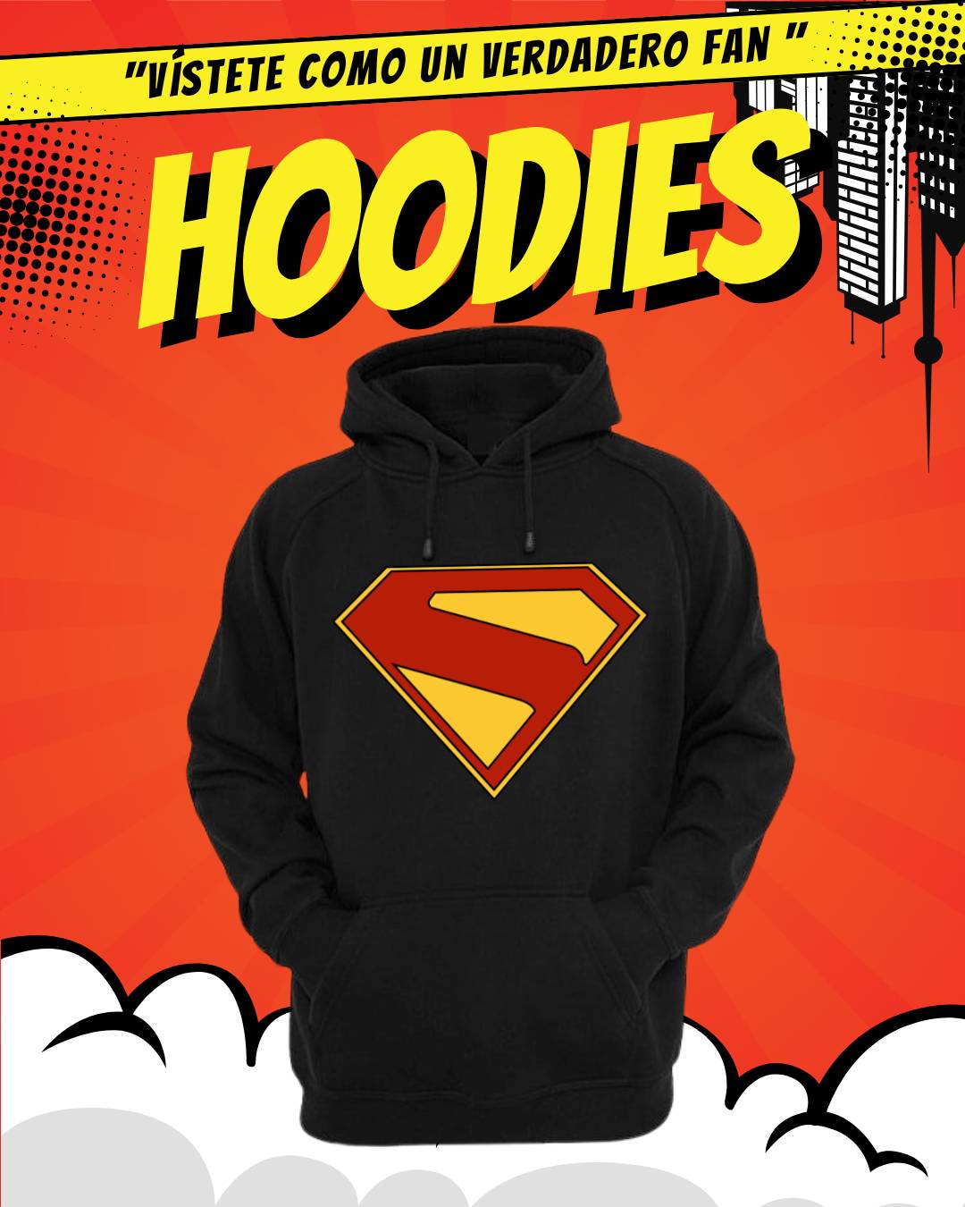 BUZOS HOODIE SUPERMAN