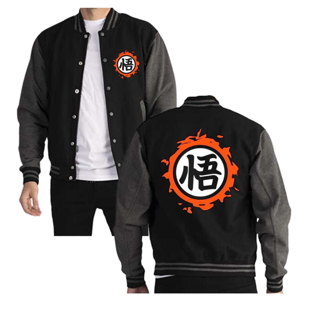 CHAQUETA BEISBOLERA DRAGON BALL KANJI GO