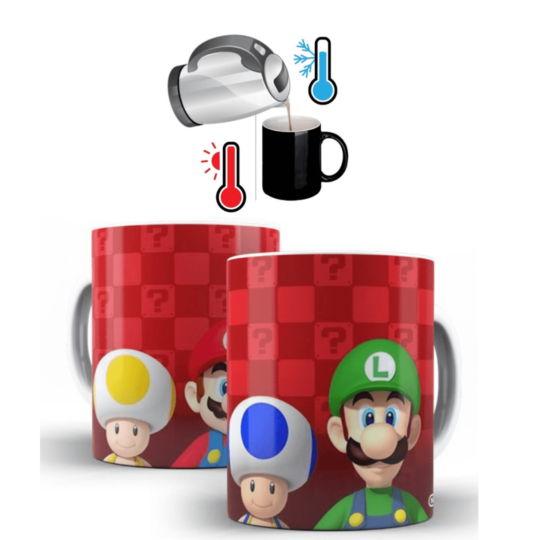 MUG MAGICO MARIO BROS LUIGI