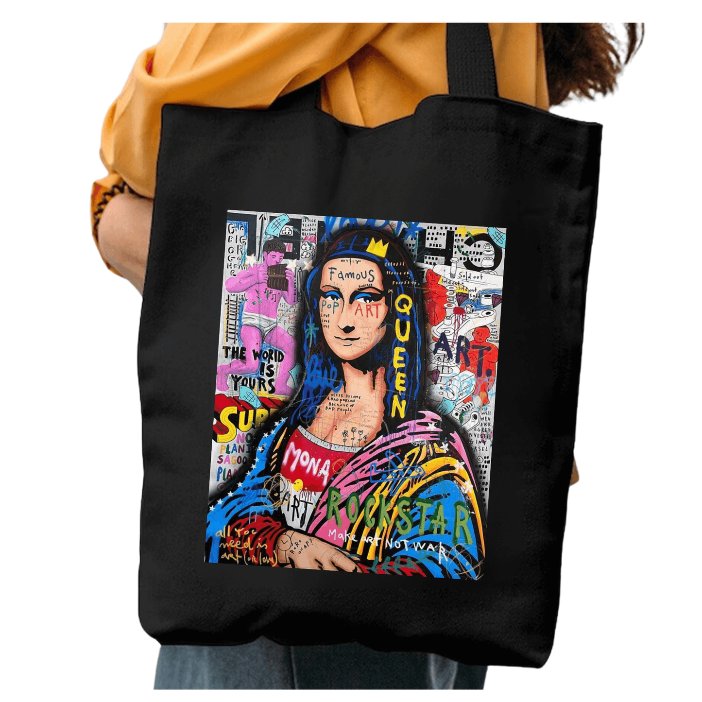 TOTEBAG ATRE URBANO MONALISA BOLSO NEGRA ALGODON