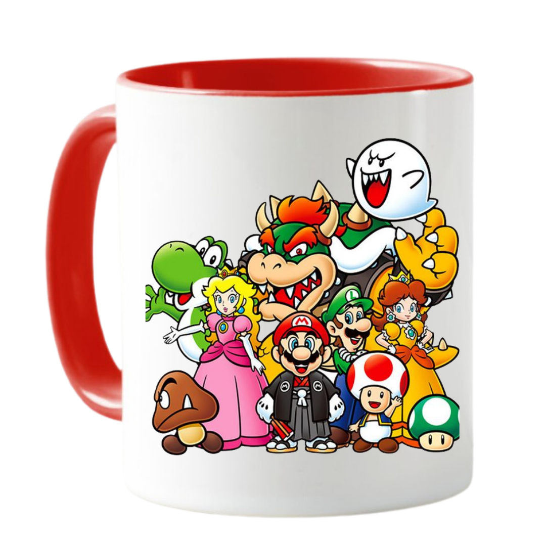 MUG MARIO BROS PERSONAJES TAZA CERAMICA