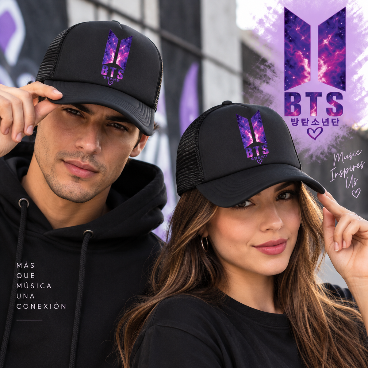 BTS GORRA LOGO MORADO