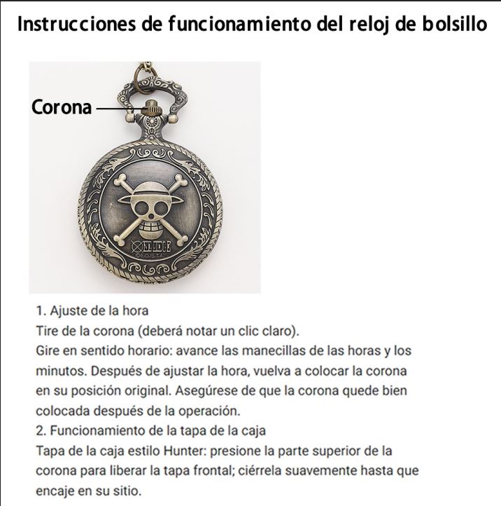 RELOJ BOLSILLO ONE PIECE