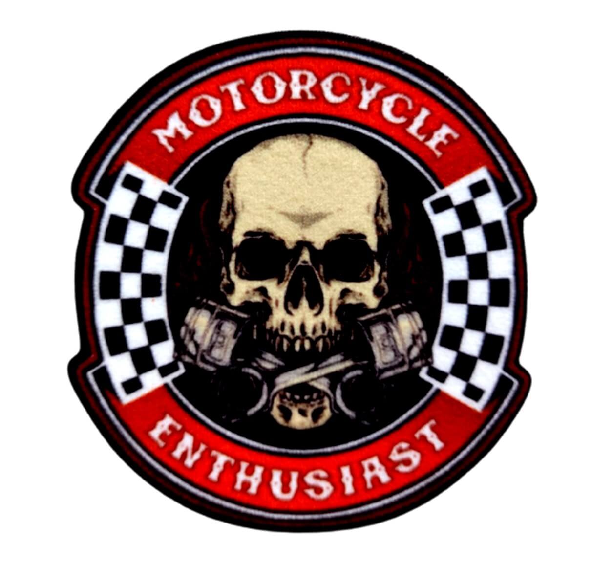 PARCHE TEXTIL BANDERA MOTOS APLIQUE TEXTIL PEGA CON PLANCHA