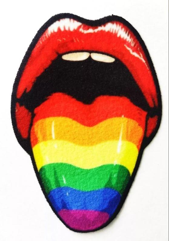 PARCHE TEXTIL BANDERA LENGUA PRIDE APLIQUE TEXTIL PEGA CON PLANCHA