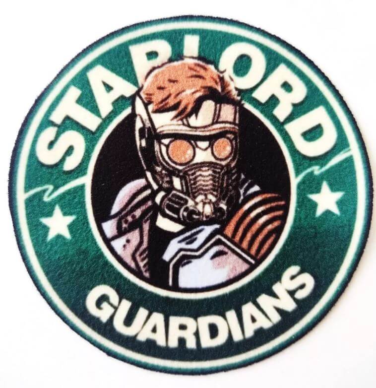 PARCHE TEXTIL STAR LORD GUARDIANES GALAXIA APLIQUE TEXTIL PEGA CON PLANCHA
