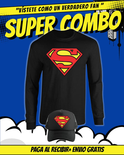 COMBO SUPERMAN  CAMIBUZO+GORRA