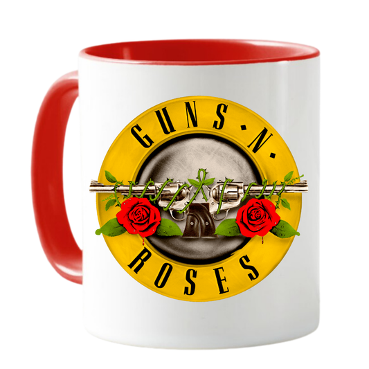 MUG GUNS AND ROSES LOGO TAZA CERAMICA