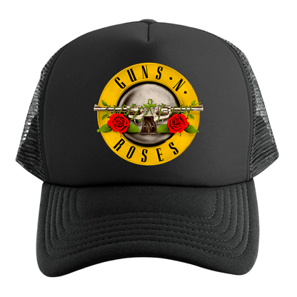 GUNS AND ROSES GORRA TRUCKER CAMIONERA MALLA PISTOLAS