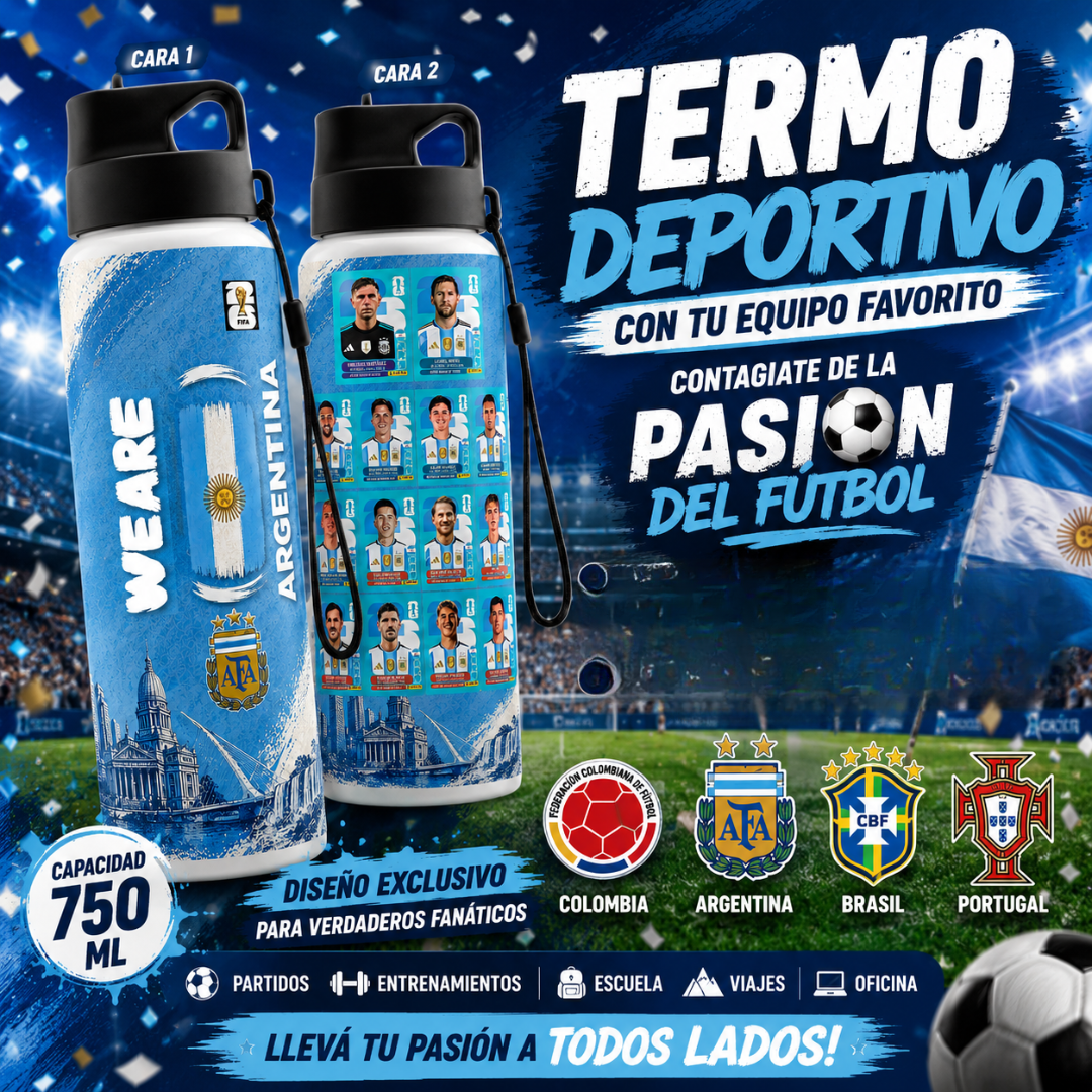 TERMOS MUNDIALISTA 2026 ENCUENTRA TU EQUIPO COLECCIONALOS