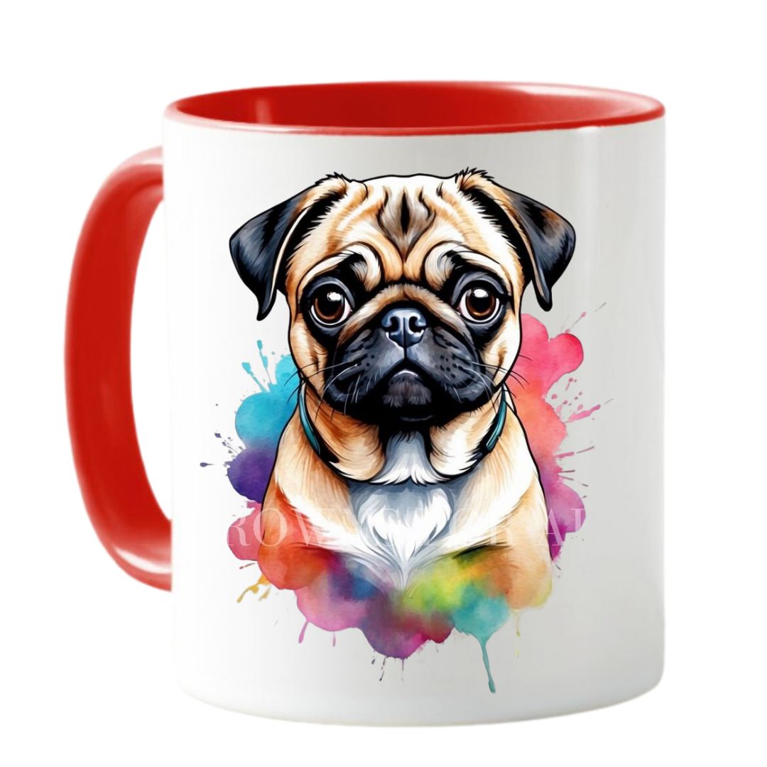 MUG PUG DOG  TAZA CERAMICA