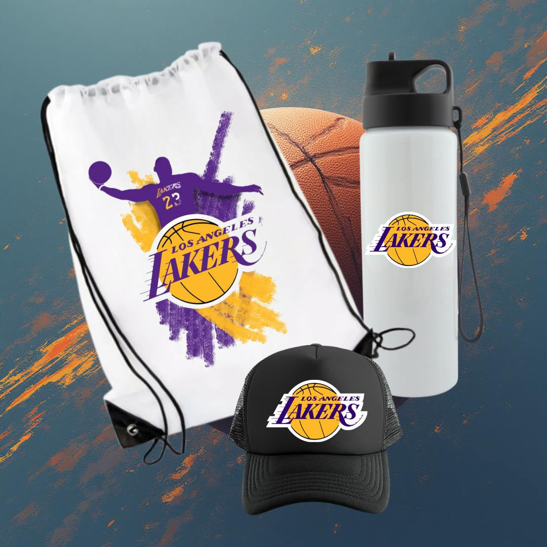 COMBO CAJA DE REGALO ANGELES LAKERS FANS