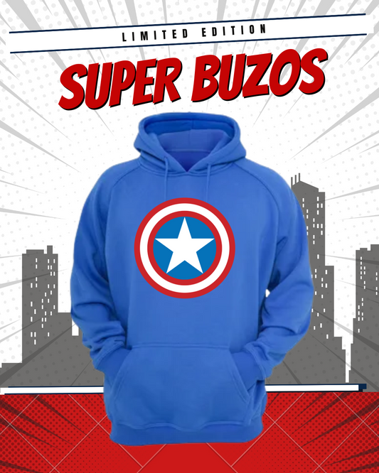 BUZO CAPITAN AMERICA SACO CAPOTA HOODIE