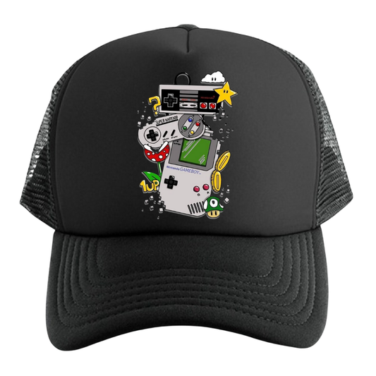 CONTROLES VIDEOJUEGOS GORRA TRUCKER CAMIONERA MALLA