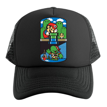 MARIO BROS TORTUGAS NINJA GORRA TRUCKER CAMIONERA MALLA