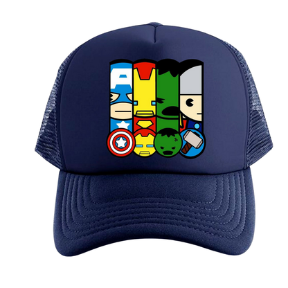 GORRA SUPERHEROES COMICS GORRA AZUL MALLA TRUCKER