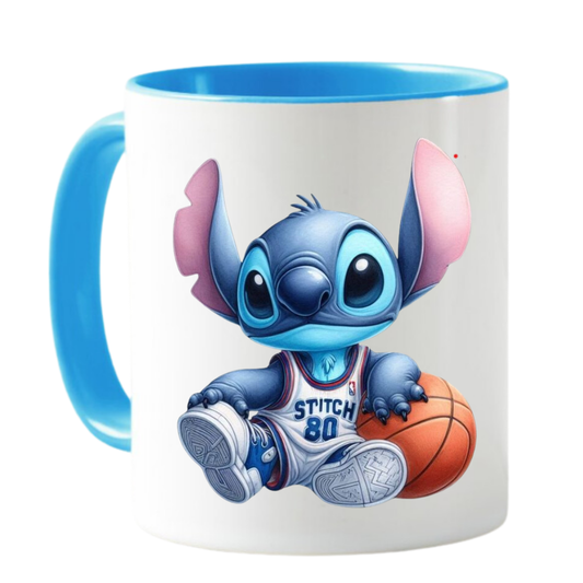 MUG STITCH BASKETBALL TAZA CERAMICA