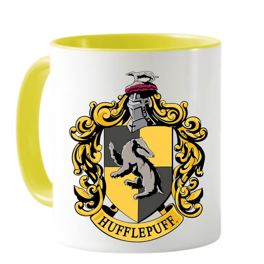 MUG HUFFLEPUFF CASA  HARRY POTTER TAZA CERAMICA