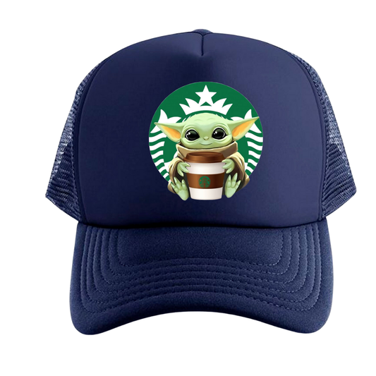 GORRA BABY YODA GORRA AZUL MALLA TRUCKER