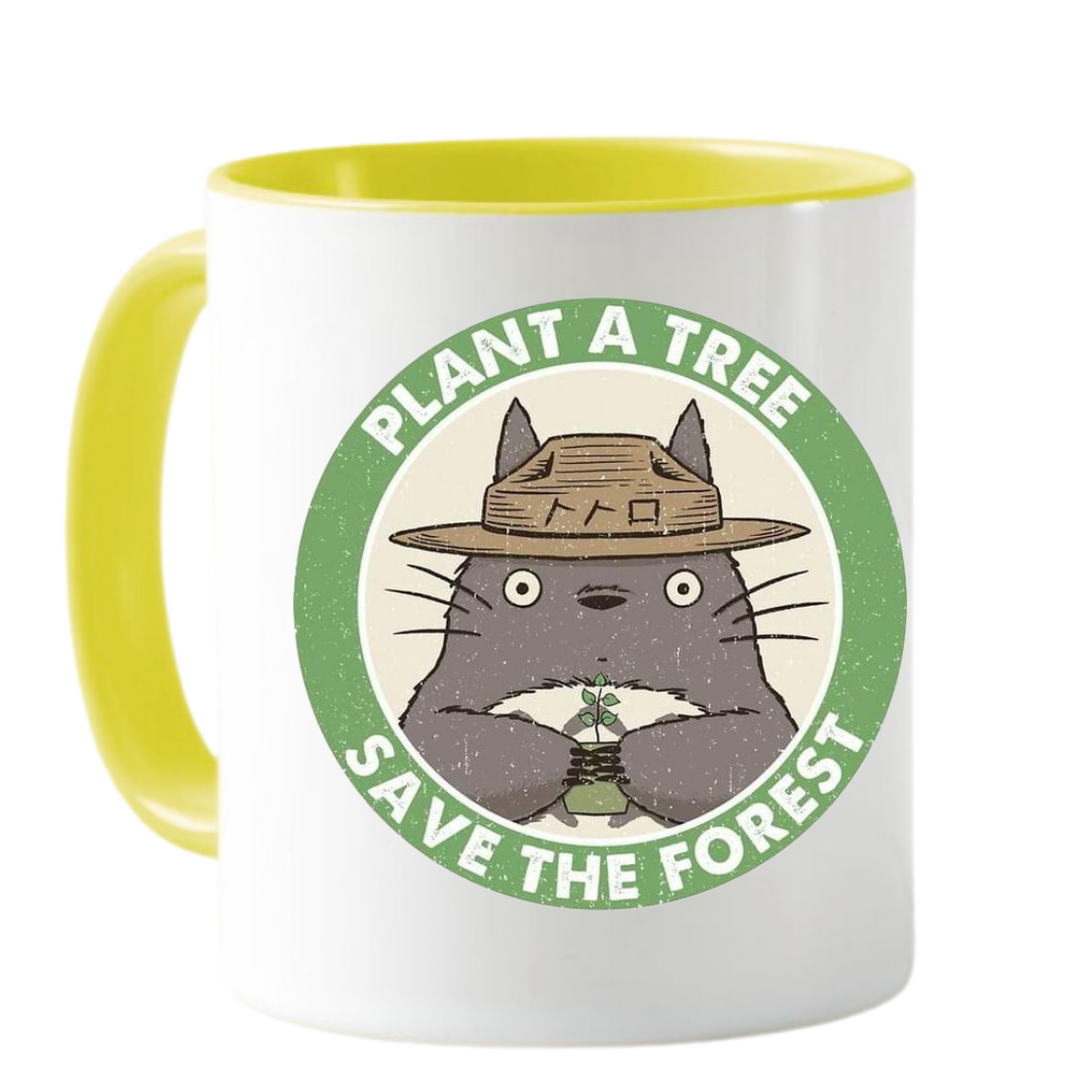 MUG TOTORO PLANT TREE TAZA CERAMICA