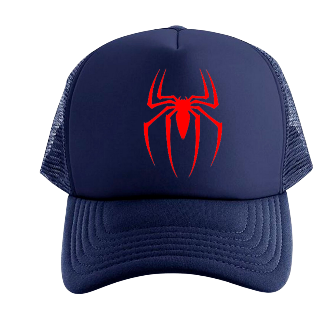 GORRA SPIDERMAN ARAÑA GORRA AZUL MALLA TRUCKER