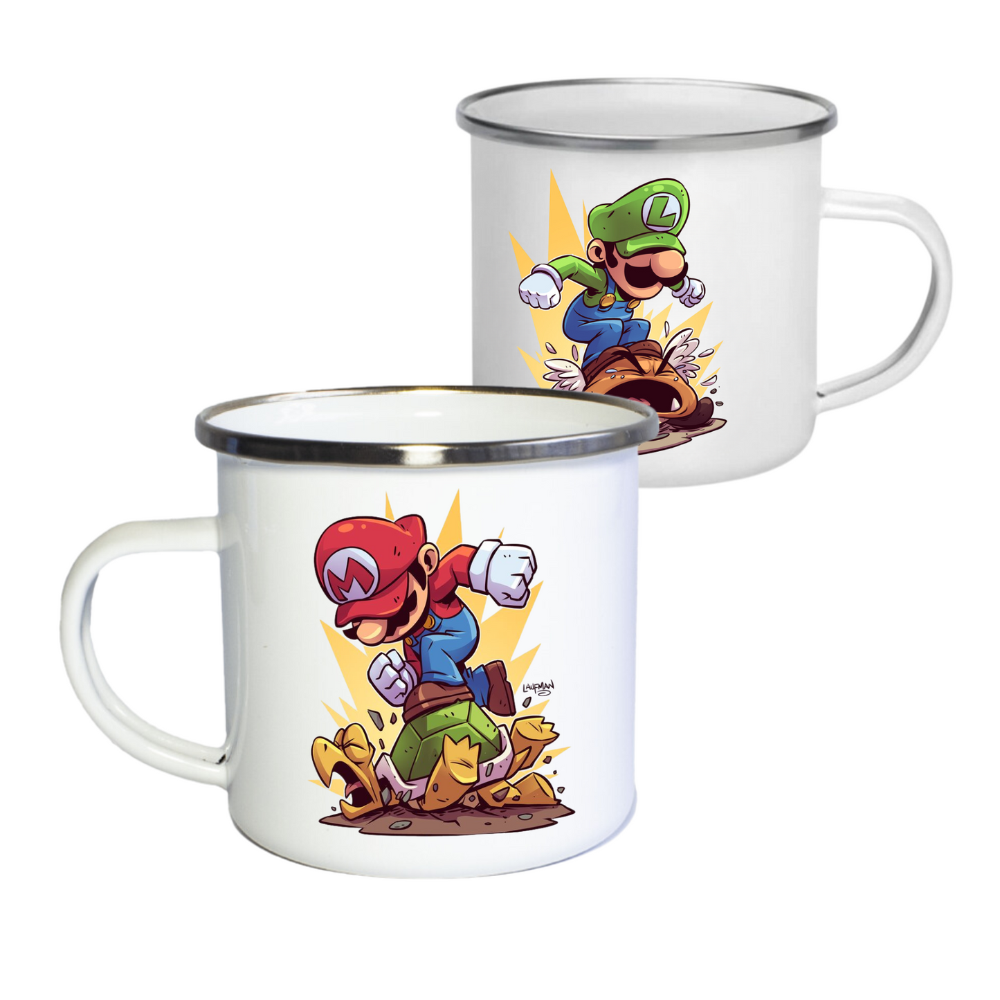 MUG PELTRE MARIO BROS LUIGI POCILLO