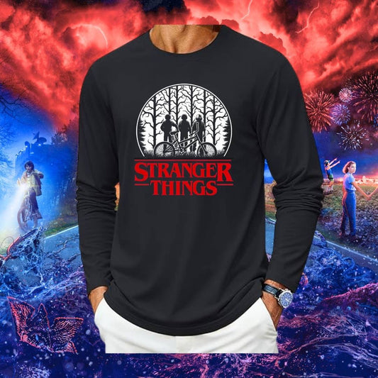 CAMIBUSO STRANGER THINGS  MANGA LARGA BIKES