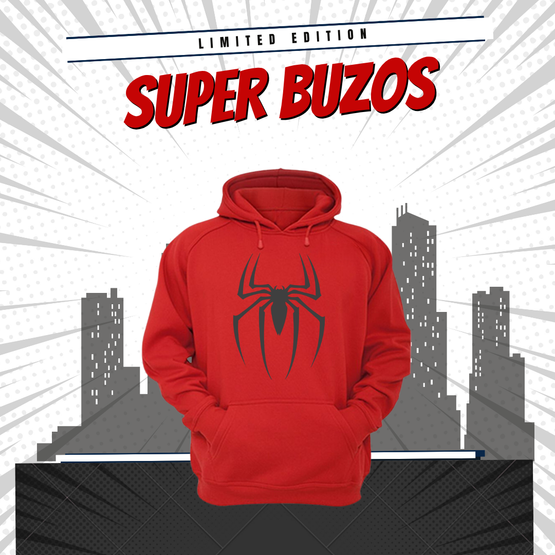 BUZO SPIDERMAN HOMBRE ARAÑA SACO HOODIE
