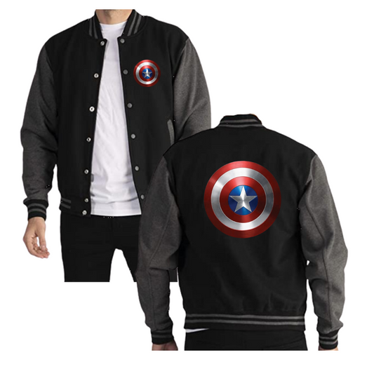 CHAQUETA BEISBOLERA ESCUDO CAPITAN AMERICA