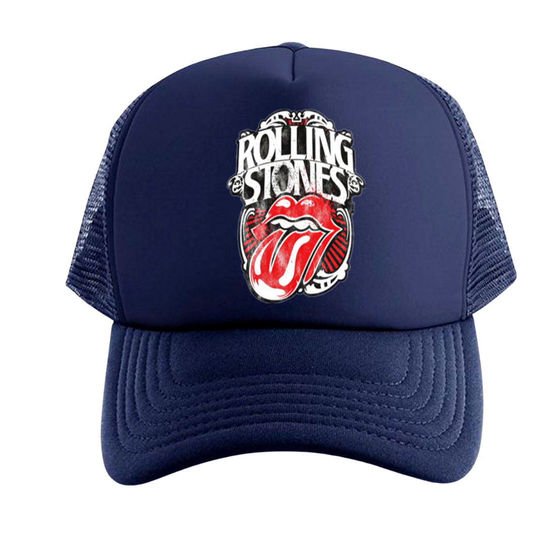 GORRA THE ROLLING STONE MALLA TRUCKER CAP CAMIONERA AZUL