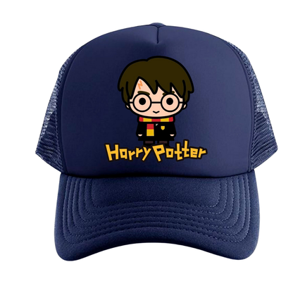 GORRA HARRY POTTER CHIBI  MALLA TRUCKER CAP CAMIONERA AZUL