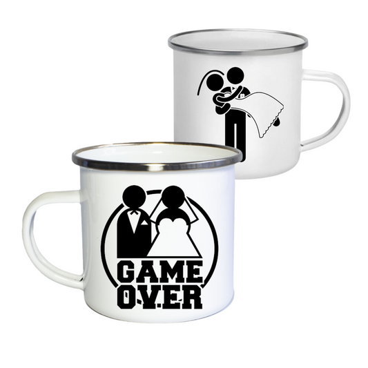 MUG PELTRE GAME OVER MATRIMONIO  POCILLO