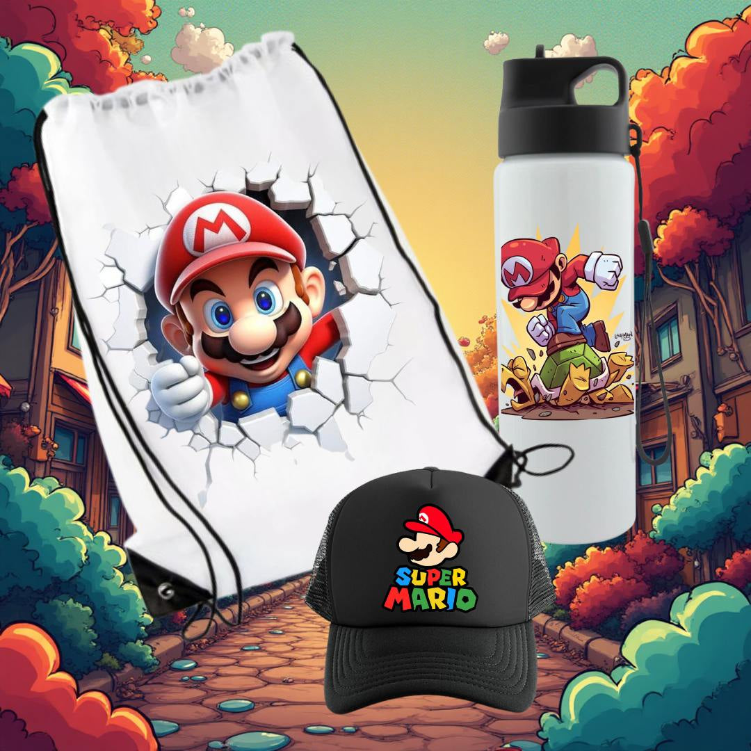 COMBO CAJA DE REGALO MARIO BROS FANS