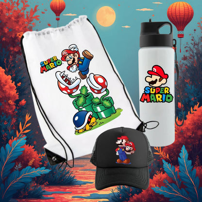 COMBO CAJA DE REGALO MARIO BROS FANS