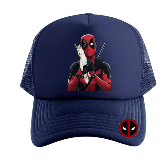 GORRA DEADPOOL UNICORNIO MALLA TRUCKER CAP CAMIONERA AZUL