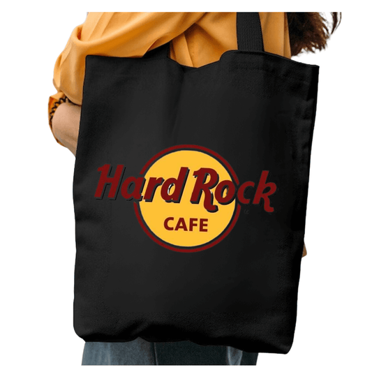 TOTEBAG COFFEE HARD ROCK BOLSO NEGRA ALGODON