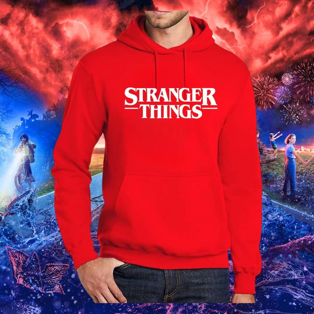 BUZO STRANGER THINGS SACO CAPOTA HOODIE ROJO