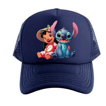 GORRA STITCH  Y LILO AZUL MALLA TRUCKER CAP CAMIONERA