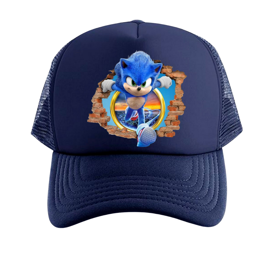 GORRA SONIC MALLA TRUCKER CAP CAMIONERA AZUL