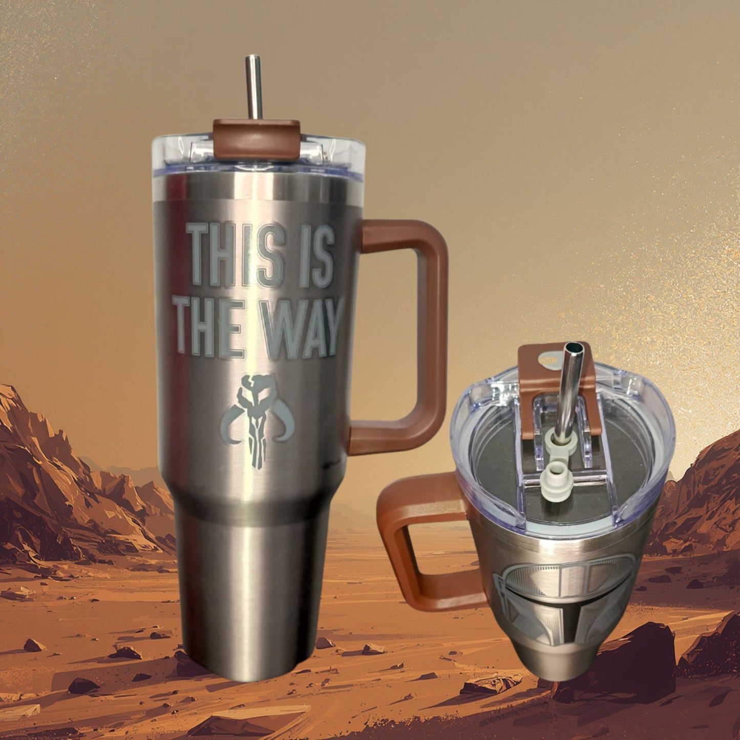 TERMO STAR WARS 1,2L MANDALORIAN VASO ACERO INOXIDABLE ORIGINAL