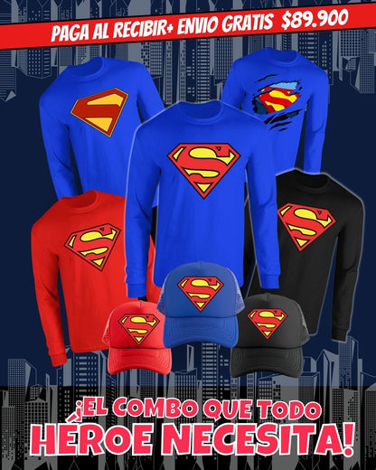 COMBO SUPERMAN  CAMIBUZO+GORRA