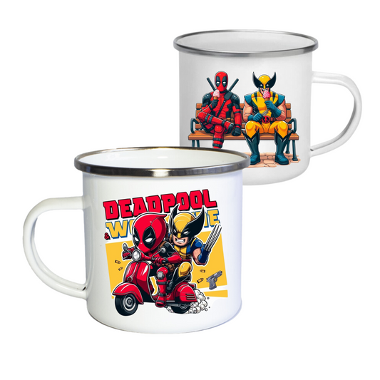 MUG PELTRE DEADPOOL WOLVERINE POCILLO