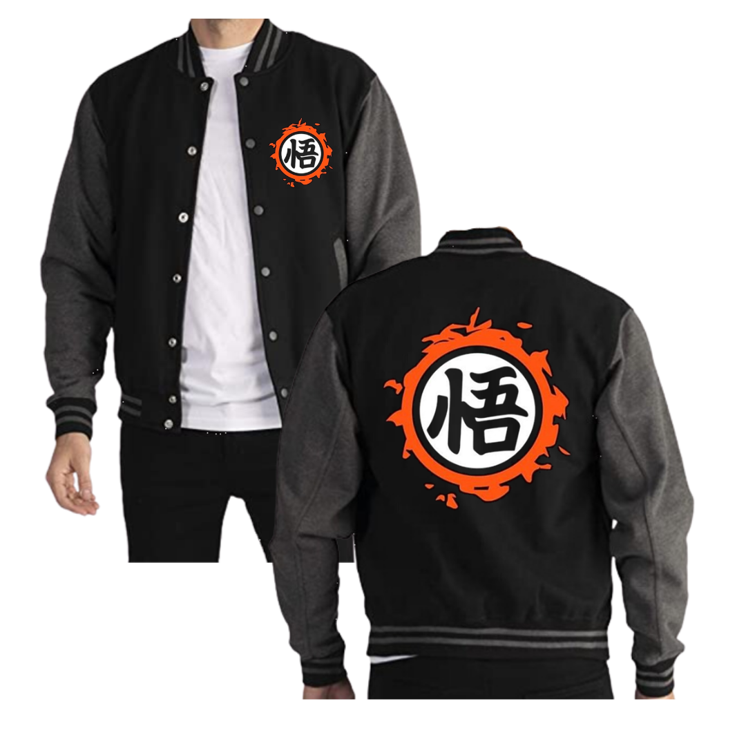 CHAQUETA BEISBOLERA  DRAGON BALL KANJI GO