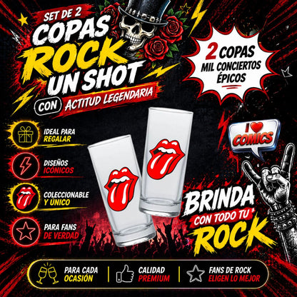 COPAS SHOTS ROLLING STONE TEQUILERAS X2