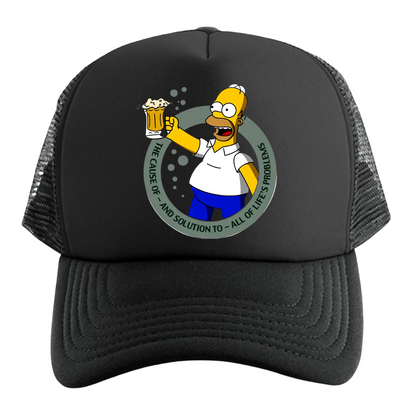 GORRA HOMERO SIMPSON CERVEZA SOLUCION CAP TRUCKER