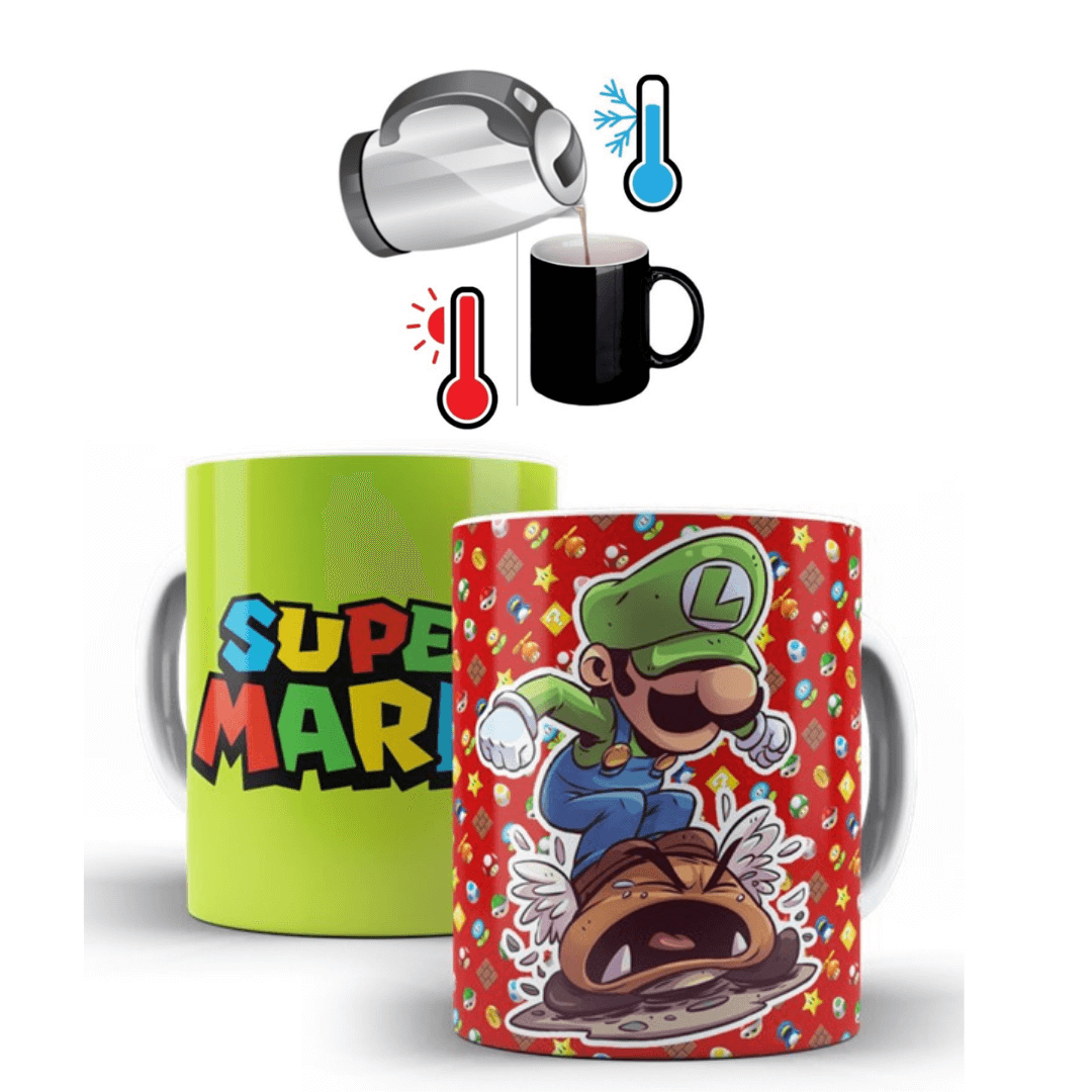 MUG MAGICO MARIO BROS LUIGI