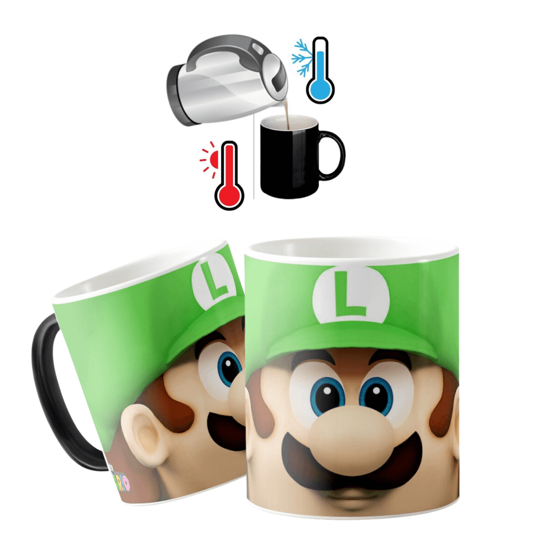 MUG MAGICO MARIO BROS LUIGI