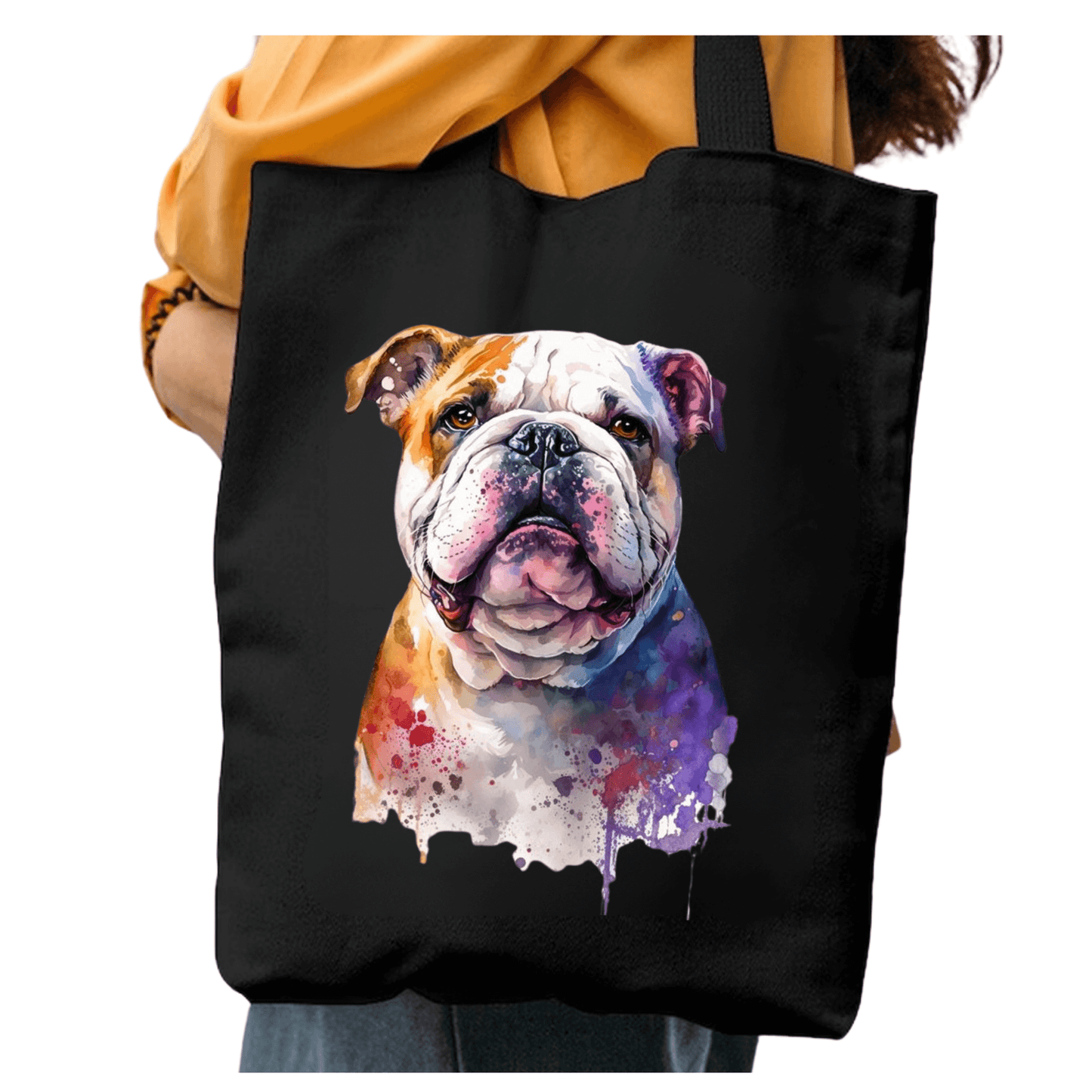 TOTEBAG DOG ART URBANO  BOLSO NEGRA ALGODON