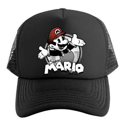 GORRA MARIO BROS CLASICO ANTIGUO TRUCKER MALLA