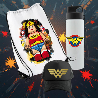 COMBO CAJA DE REGALO MUJER MARAVILLA FANS